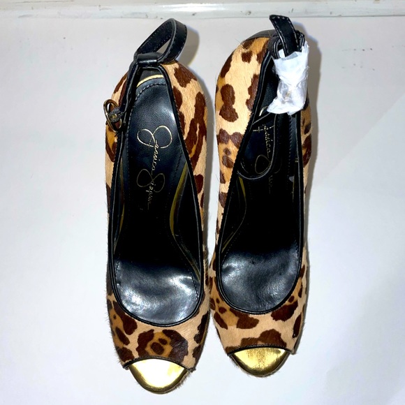 NEW Jessica Simpson Leopard print wedges - Picture 3 of 4